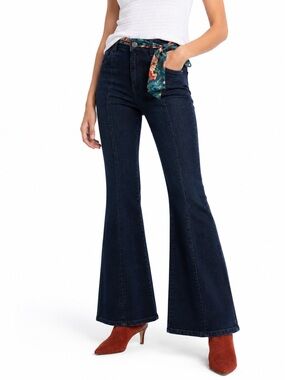 Anthropologie Pilcro & the Letterpress Dark Wash Flare Jeans
